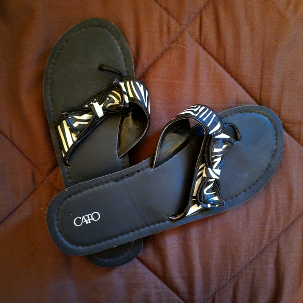 Cato's Ladies Fashionable Casual Zebra stripped sandal